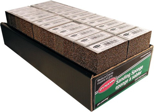 Dynamic AG002604 Medium/Coarse Sanding Sponge Display Box w/ UPC 24Pk