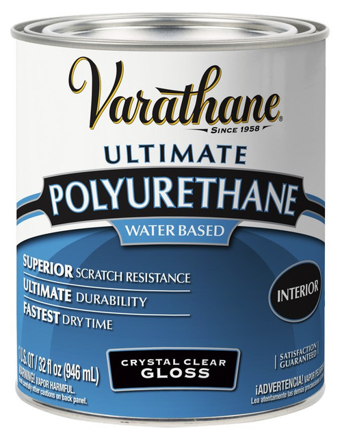 Varathane 200041H Qt Gloss Crystal Clear Diamond WB Interior Polyurethane