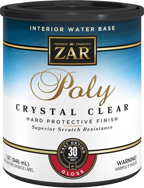 Zar 32412 Qt Gloss Poly Crystal Clear Int WB