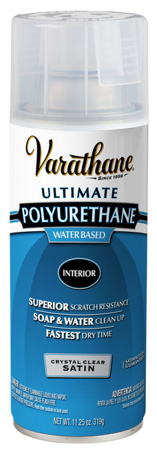 Varathane 200281 11.25oz Satin Crystal Clear Diamond WB Polyurethane Spray