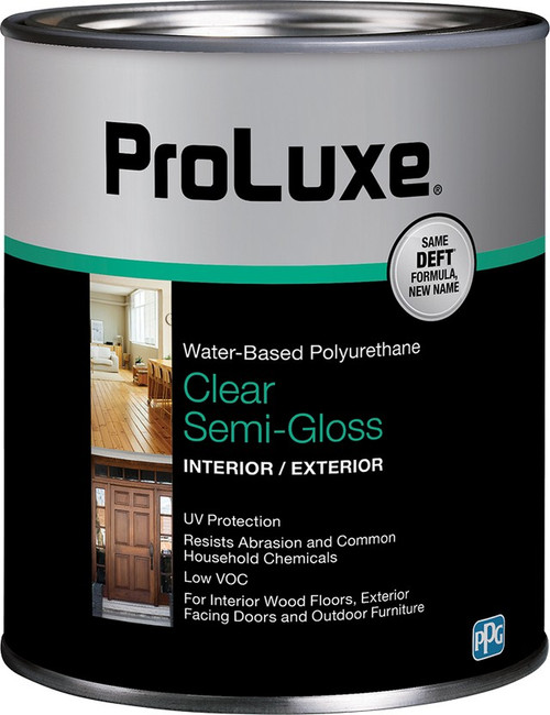 ProLuxe PLX258/04 1qt Clear Semi-Gloss Specialty Interior/Exterior Water-Based Polyurethane