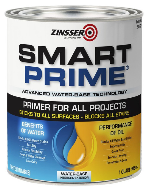 Zinsser 249727 Qt White Smart Prime WB Universal Primer