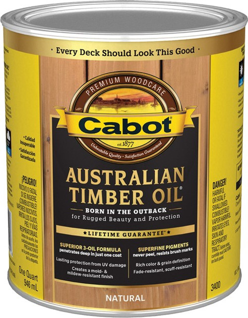 Cabot 3400 qt Natural Australian Timber Oil