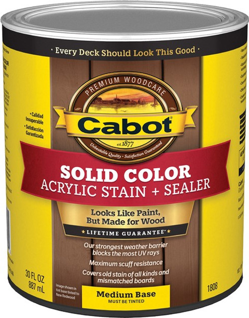 Cabot 1808 qt Med-Base Solid Color Decking Stain