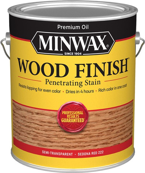 Minwax 71086 1gal Sedona Red 222 Semi-Transparent Stain 250 VOC