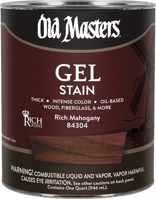 Old Masters 84304 qt Rich Mahogany Gel Stain
