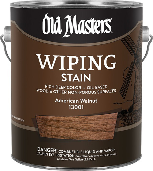 Old Masters 13001 1gal American Walnut Wiping Stain Classics 240 VOC