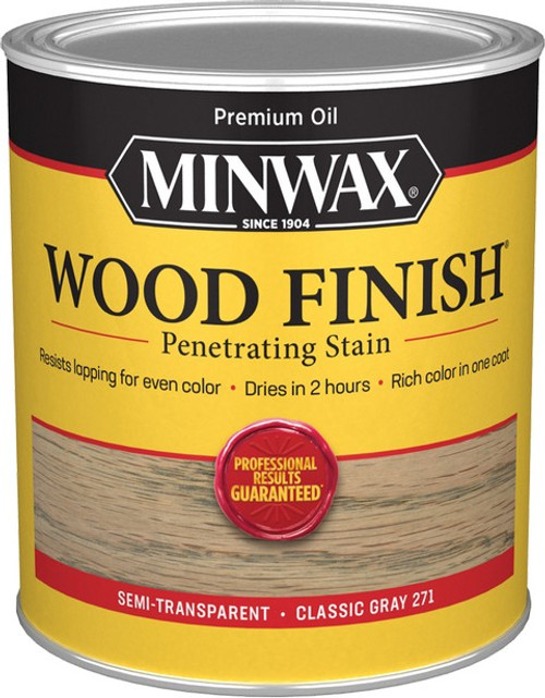 Minwax 70048 qt Classic Gray 271 Semi-Transparent Stain