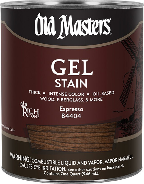 Old Masters 84404 qt Espresso Gel Stain Old Masters 84404 qt Espresso Gel Stain