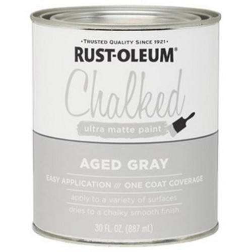 Rust-Oleum 285143 Qt Aged Gray Chalked Paint