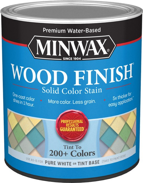 Minwax 10811 qt White Tint Base Wood Finish Water-Based Solid Color Stain
