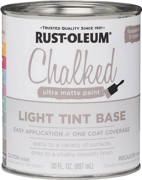 Rust-Oleum 287688 Qt Light Tint Base Chalked Paint