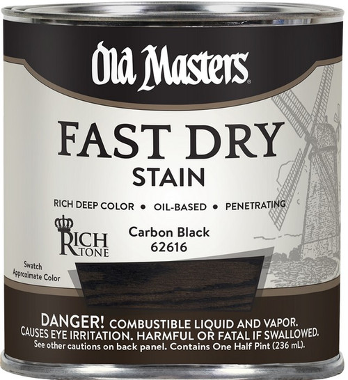 Old Masters 62616 1/2pt Rich Tone Fast Dry Stain Carbon Black
