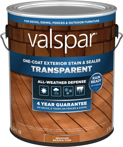 Valspar VL1028081-16 1gal Red Naturaltone One-Coat Transparent Stain & Sealer