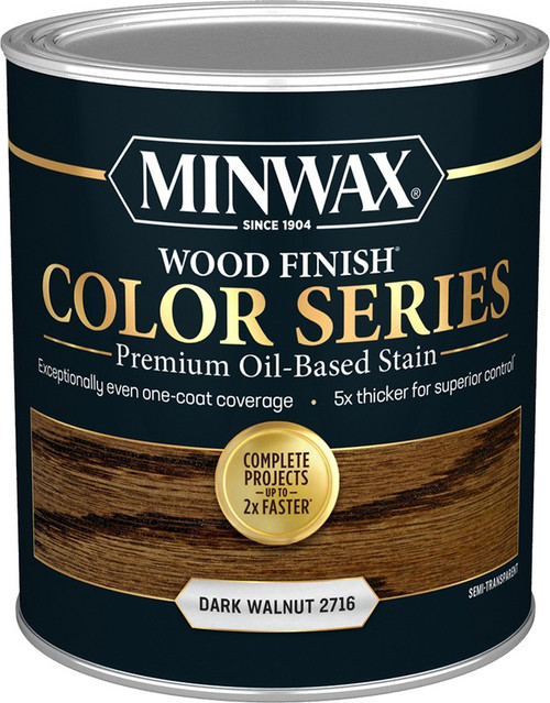Minwax 800012000 qt Dark Walnut Wood Finish Color Series Interior Stain