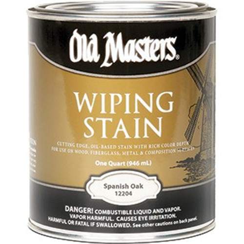 Old Masters 12204 Qt Spanish Oak Wiping Stain 240 VOC