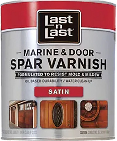 Absolute Coatings 94104 Qt Satin Last N Last Marine & Door Waterborne Spar Varnish 275 VOC