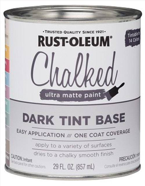 Rust-Oleum 287689 Qt Dark Tint Base Chalked Paint