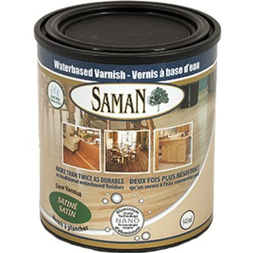 Saman 160-031-1L 946ml (32 oz.) Water Based Satin Varnish
