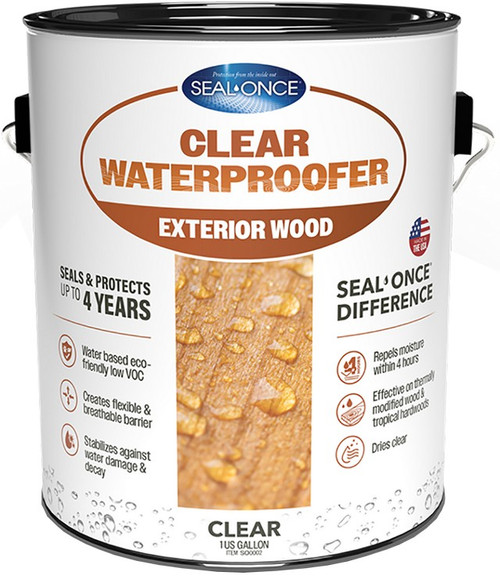 SEAL-ONCE SO0002 1gal Clear Waterproofer for Exterior Wood