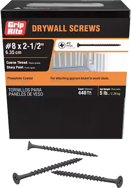 PrimeSource 212CDWS5 5lb 2-1/2" Coarse Drywall Screw PrimeSource 212CDWS5 5lb 2-1/2" Coarse Drywall Screw