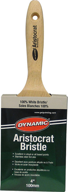 Dynamic 21548 4" (100mm) Aristocrat Flat White Bristle Brush