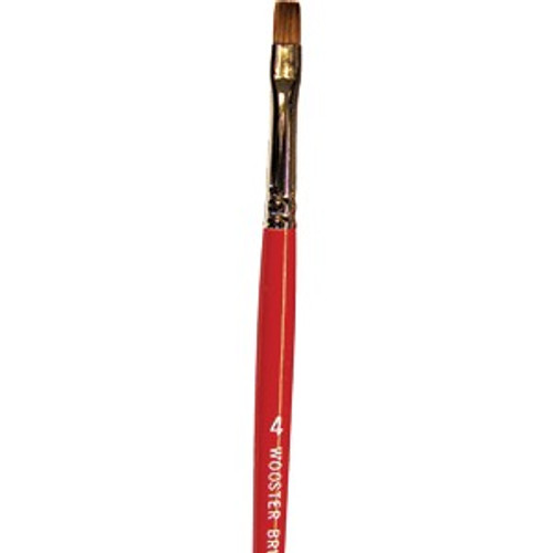Wooster F1621 #4 Red Sable Oil Brights Artist Brush
