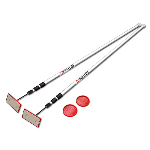 ZipWall SLP2 2Pk Contains 2 Complete Spring Loaded Poles & 2 Gripdisks
