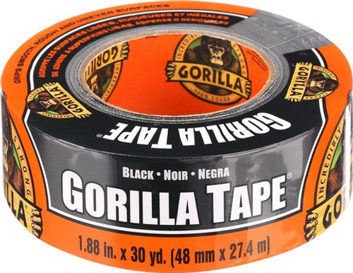 Gorilla Glue 105629 1.88" x 30yd (48mm x 27m) Black Gorilla Tape