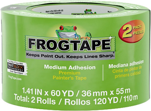 ShurTape 242868 1.41" x 60yd FrogTape Multi-Surface Green Painting Tape (2pk)