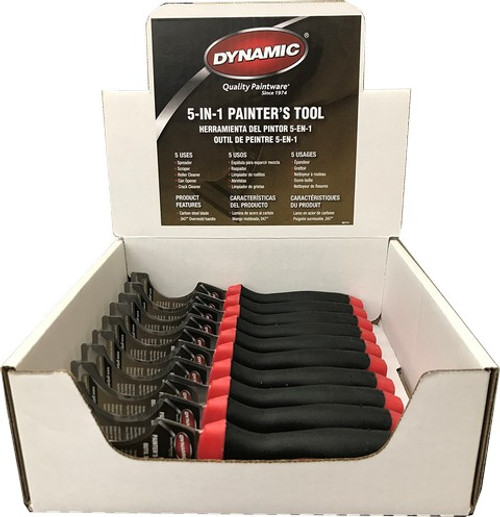 Dynamic 00003 Ergo Handle 5-in-1 Painters Tool Counter Assortment 10Pk