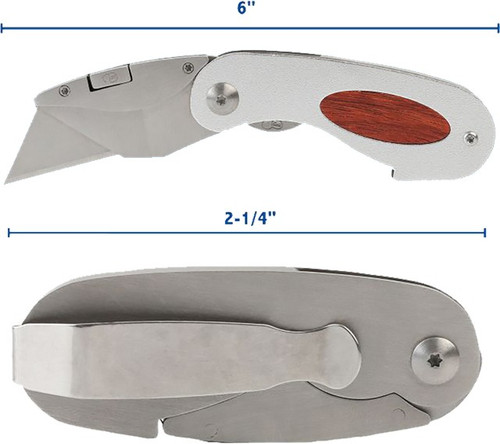 Great Neck Sheffield 58132 Elliptic Folding Lockback Utility Knife w/ 1 Blade