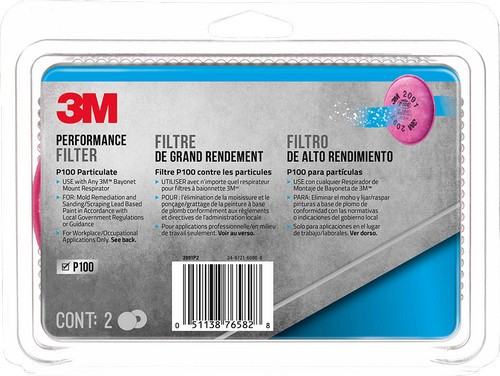 3M 2091P2-DC P100 Particulate Performance Filter (2 pair/pk)