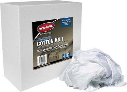 Dynamic 00055 #10 8Lb Box New White Cotton Knit Wiping Cloth
