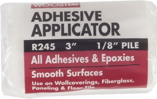Wooster R245 3" x 1/8" Nap Adhesive Applicator Roller Cover