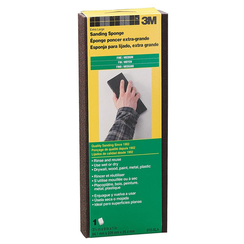 X-Large 3M 910-XLA 3M All Purpose Sanding Sponge, Fine/Medium, 24-Pack