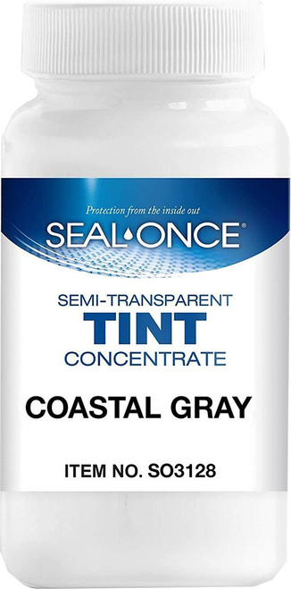 SEAL-ONCE SO0063 4oz Coastal Gray Semi-Transparent Wood Stain Tint Concentrate