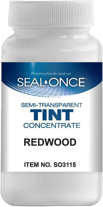 SEAL-ONCE SO3115 4oz Redwood Semi-Transparent Wood Stain Tint Concentrate