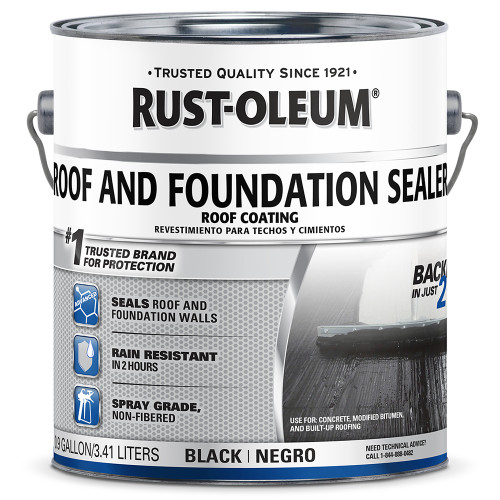 .9 Gal Rust-Oleum 380598 Black Roofing Roof and Foundation Sealer