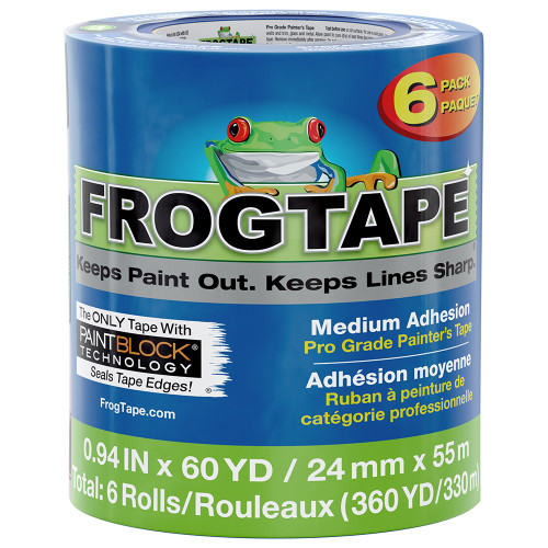 .94" x 60 Yards Shurtape 242852 Blue FrogTape CP 130 Pro Grade Painter's Tape, 6-Pack