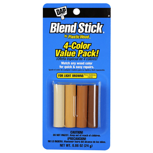 0.86 Oz. Dap 7079804101 Light Browns Plastic Wood 4-Color Blend Stick Value Pack