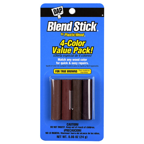 0.86 Oz. Dap 7079804102 Dark Woods Plastic Wood 4-Color Blend Stick Value Pack