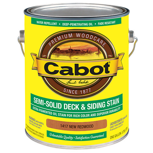 1 Gal Cabot 1417 Redwood Semi-Solid Deck & Siding Stain Oil-Based Stain