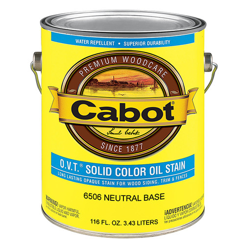 1 Gal Cabot 6506 Neutral Base O.V.T. Oil-Based Solid Color Stain