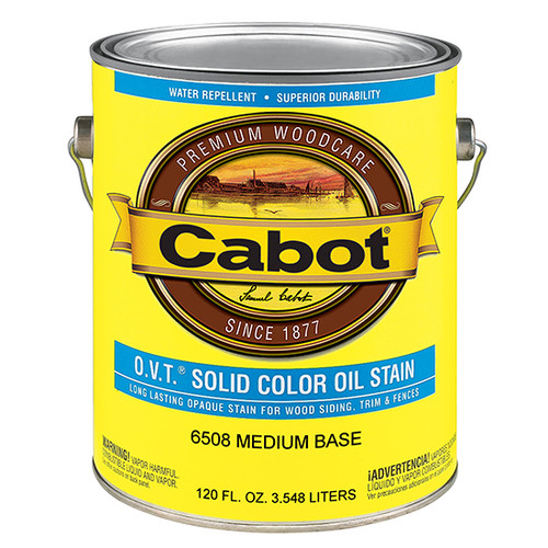 1 Gal Cabot 6508 Medium Base O.V.T. Oil-Based Solid Color Stain