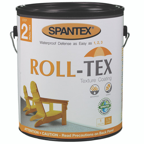 1 Gal Ducan Products 163DU62304 Gray Spantex Step 2 Roll-Tex Waterproof Elastomeric Protective Texture Coating