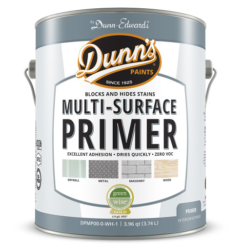 1 Gal Dunn-Edwards DPMP00-0-WH-1 White Dunn's Paints Interior/Exterior Multi-Surface Primer