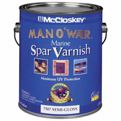 1 Gal McCloskey 7507 Clear Man O'war Marine Spar Varnish, Semi-Gloss