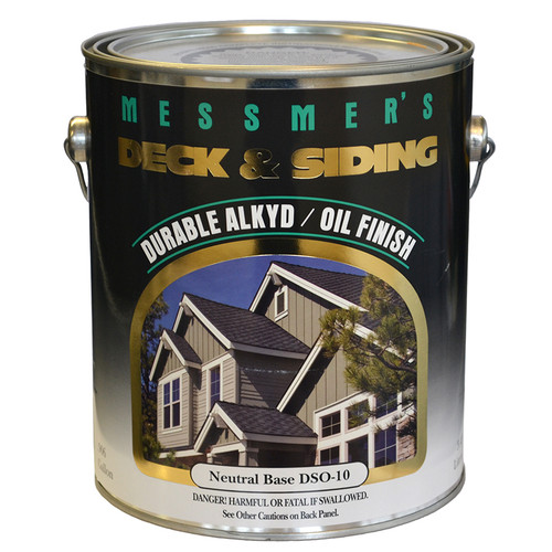 1 Gal Messmer's DSO-10 Clear Deck and Siding Durable Alkyd Oil Finish Stain, Neutral Tint Base