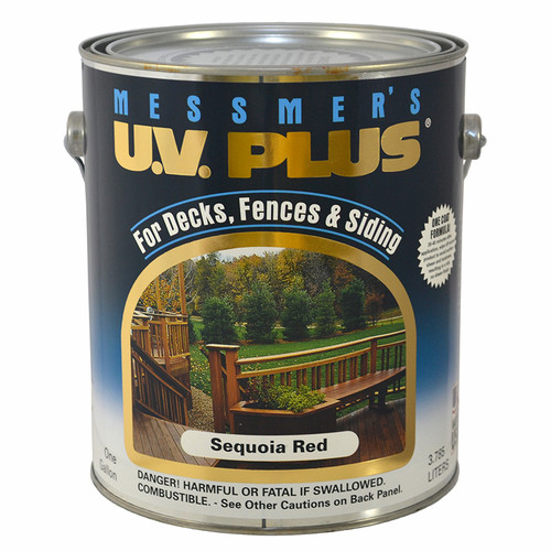 1 Gal Messmer's MC-504-1 Sequoia Red U.V. Plus Decks, Fences & Siding Semi-Transparent Oil-Based Stain